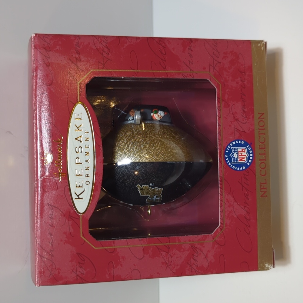 Vintage 1997 Hallmark NFL blimp ornament New Orleans Saints
